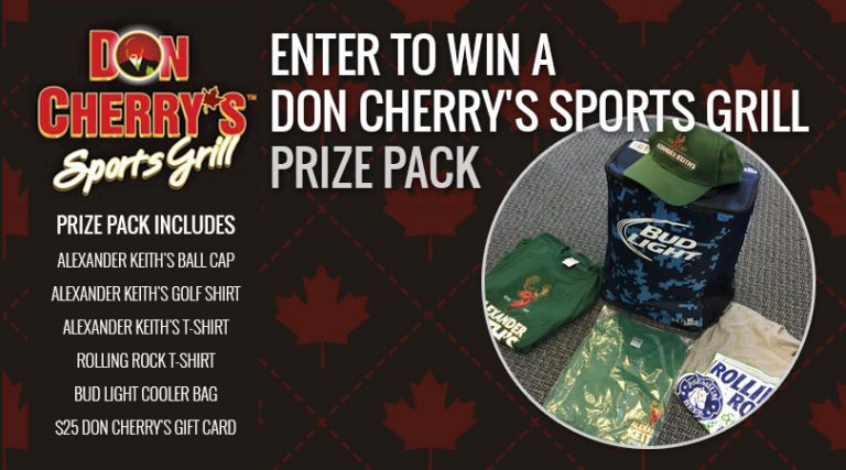 Don Cherry’s Sports Grill Prize Pack Giveaway