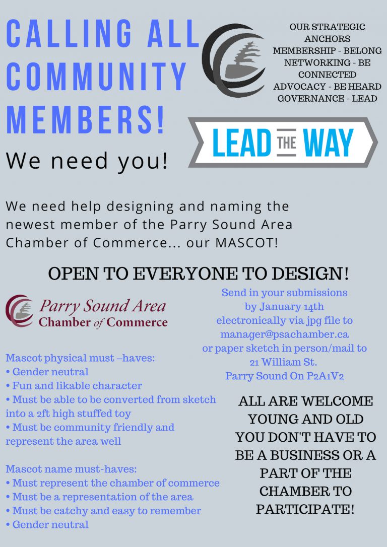 Chamber of Commerce is seeking their first mascot designer