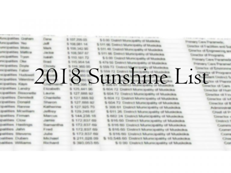 Parry Sound sunshine list features some big earners